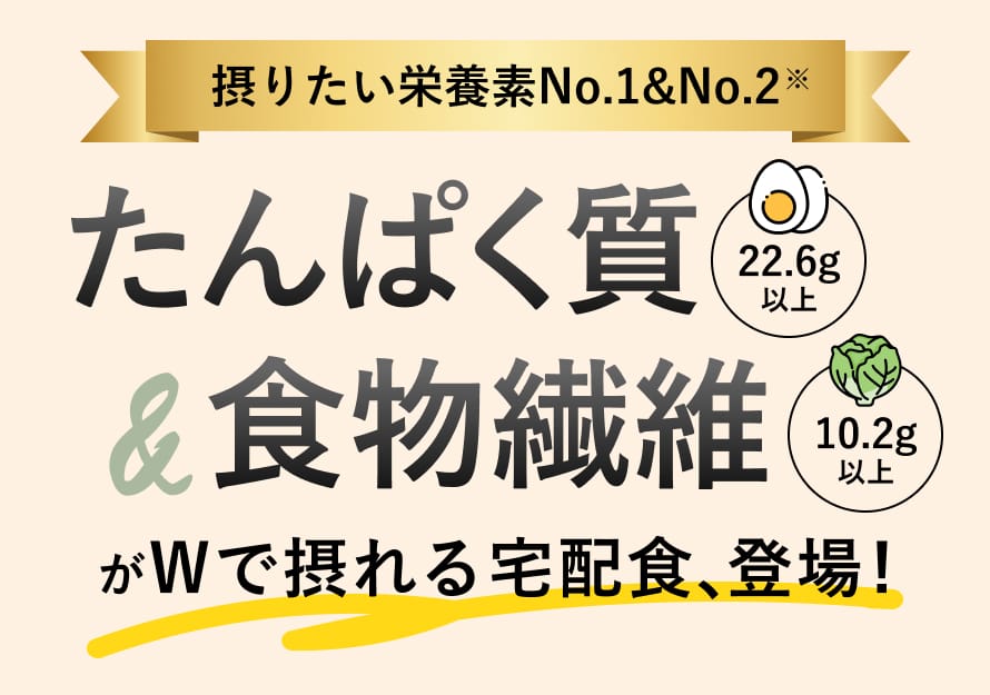 たんぱく質と食物繊維がダブルで摂れる宅配色、登場！