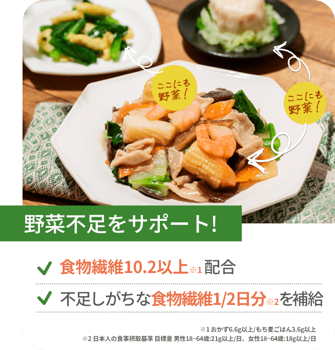 野菜不足をサポート！